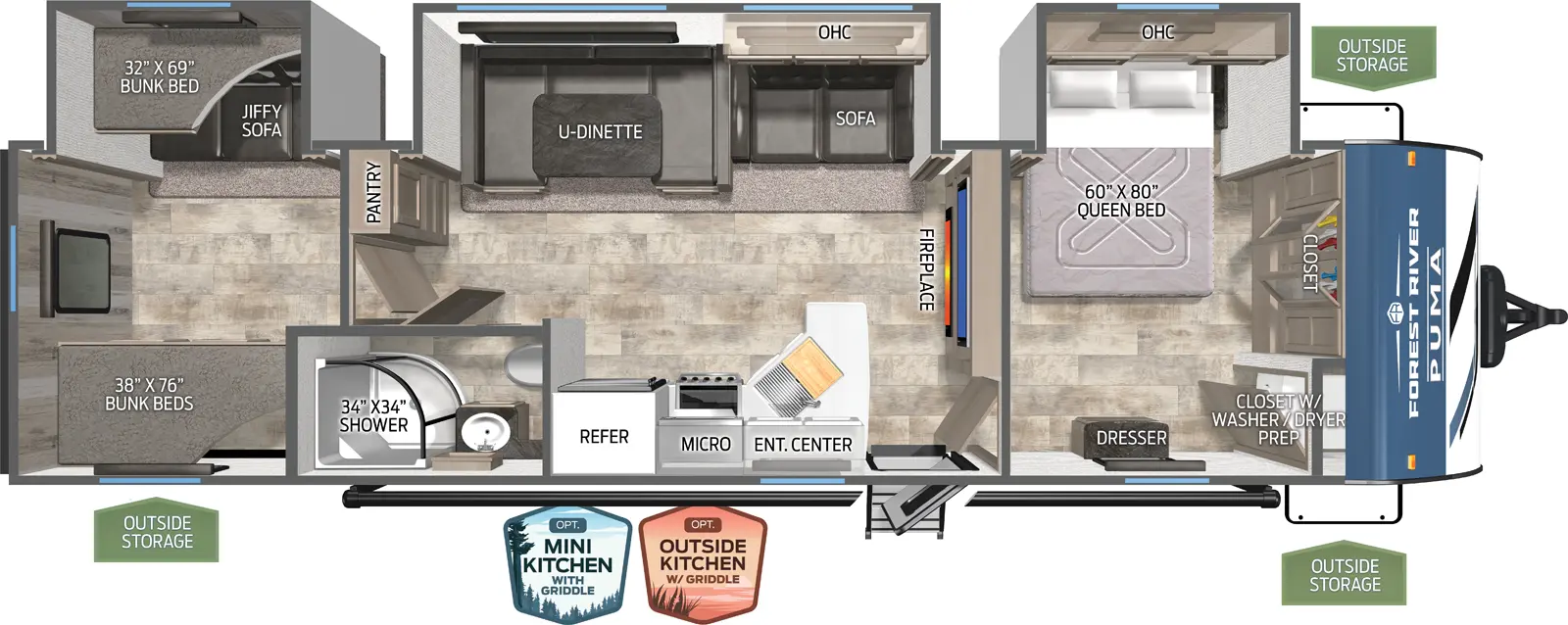 Puma 32RBFQ Floorplan